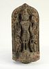 Indian Carved Blackstone Stele of Standing Vishnu