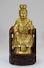 Chinese Carved Gilt Wood Figure of an Official