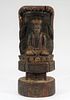 19C Chinese Carved Gilt Wood Figure of Ksitigarbha
