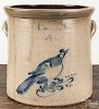 Rhode Island four-gallon stoneware crock, 19th c., impressed Warren & Wood Providence R.I, with co