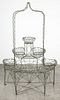Victorian painted wire plant stand, late 19th c., 70'' h., 45'' w.
