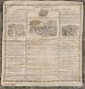 Boston Chemical Printing Company linen napkin, titled The Captive, mid 19th c., 12'' x 11''.