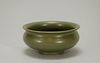Qing Dynasty Chinese Green Glazed Washer, Marked