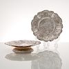 French Sterling Repoussé Dishes, Lot of Two