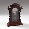 Victorian Case Table Clock in Walnut
