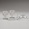 Lalique Crystal Candle Holders, Plus, Lot of Four