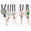 Assorted Bolo Ties; from the Estate of Lorraine Abell (New Jersey, 1929-2015)