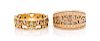 A Collection of 14 Karat Yellow Gold Diamond Rings, 7.90 dwts.