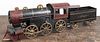 Pressed steel hill climber train engine and tender, overall length - 22''.