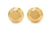 A Pair of 18 Karat Yellow Gold "Two Carat" Stud Earrings, Elsa Peretti for Tiffany & Co., 1.70 dwts.