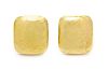 A Pair of 18 Karat Yellow Gold Earclips, Italian, 9.30 dwts.