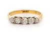 An 18 Karat Yellow Gold, Platinum and Diamond Ring,