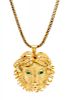 An 18 Karat Yellow Gold and Emerald Lion Pendant, 46.20 dwts.