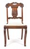A French Provincial Style Side Chair Height 34 1/2 inches.