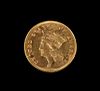 A United States 1878 Indian Princess $3 Gold Coin