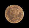 A United States 1881 Liberty Head $5 Gold Coin