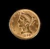 A United States 1892 Liberty Head $5 Gold Coin