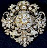 JEWELRY. Large Victorian 14kt and Diamond Brooch.