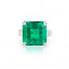A 13.24-Carat Colombian Emerald and Diamond Ring