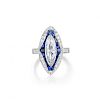 An Art Deco Sapphire and Diamond Ring