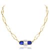 Cartier Lapis and Diamond Necklace