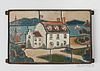 Arts and Crafts Scenic Architectural Tile Frieze Possibly Paul Revere Pottery