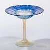 Tiffany Glass Compote with Butterfly