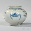 Small Blue and White Porcelain Jar 蓝白小瓷罐