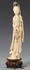Large Chinese Carved Ivory Quan Yin Figure