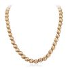 A Fluted Bead Gold Necklace