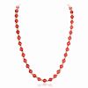 A Coral and Gold Bead Necklace