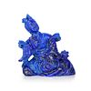 A Carved Lapis Chinese Deity Statue