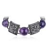 An Antique Silver and Amethyst Indian Choker Necklace