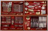 148 pcs French Silver Flatware with crests