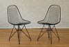 CHARLES AND RAY EAMES / HERMAN MILLER, PAIR OF "DKWY" SIDE CHAIRS