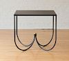 OMRI REVESZ AND DAMIAN TATANGELO "CENTRO" BLACK-PAINTED METAL SIDE TABLE