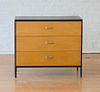 GEORGE NELSON / HERMAN MILLER BLACK LAMINATE AND BIRCH PLYWOOD CHEST OF DRAWERS