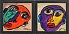 Peter Robert Keil (German, b. 1942)    Two Works:  Purple Face