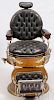 KOKEN HYDRAULIC BARBER CHAIR EARLY 20TH C.