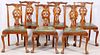 CHIPPENDALE STYLE MAHOGANY SIDE CHAIRS SET OF SIX