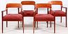 BAKER FURNITURE CO. OPEN ARM MAHOGANY CHAIRS C.1970