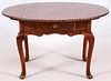 RALPH LAUREN MAHOGANY LEATHER TOP OVAL TABLE