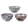 Three Anhua Export Porcelain Bowls