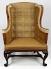 NEWPORT QUEEN ANNE MAHOGANY WING CHAIR
