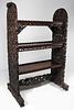ANGLO-INDIAN CARVED HARDWOOD ETAGERE