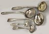 (on 5) 19TH C. SILVER LADLES