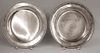 (2) CONTINENTAL SILVER ROUND TRAYS
