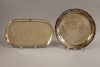 (2) STERLING SILVER HAMMERED TRAYS