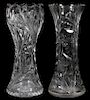 AMERICAN CUT GLASS VASES TWO