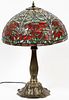 LEADED GLASS TABLE LAMP CONTEMPORARY SHADE